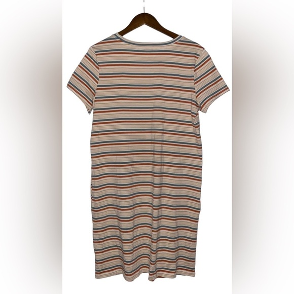 NEW Toad & Co Windmere II Striped Organic Cotton Mini Dress Women L Beachy - Picture 2 of 8